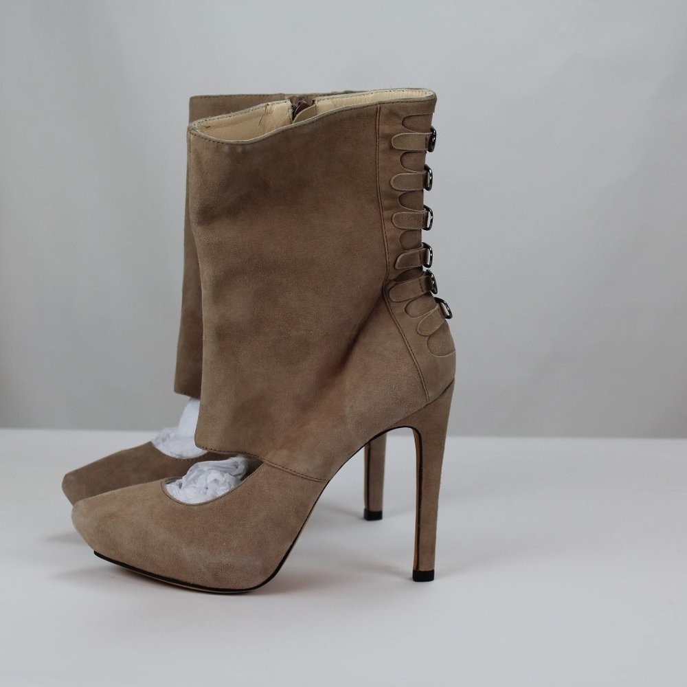 Jill Stuart Women's Boots 7 High Heel Ankle Bootie Platform Stilleto Italy